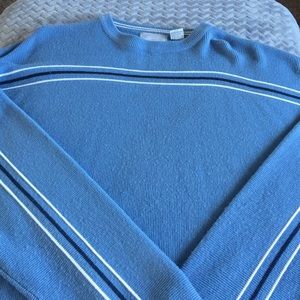 Men’s blue and white striped sweater
